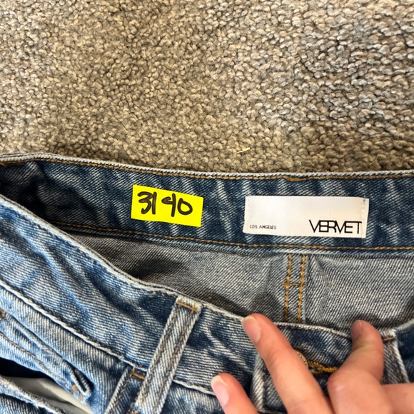 Vervet jeans womens 25 blue light wash denim distressed relaxed boyfriend - Picture 9 of 15